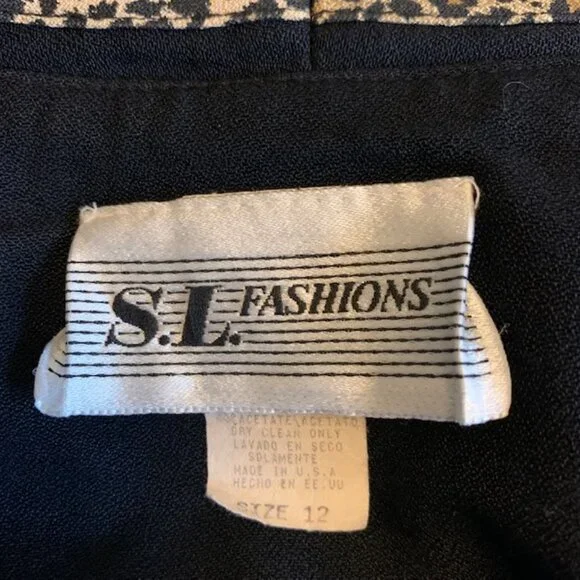 S.L. Fashion Vintage Black Dress Size 12 - Picture 11 of 11